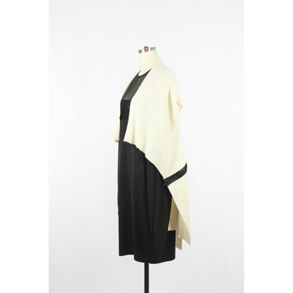 ROBERT RODRIGUEZ Cream Wool Cashmere Knit Zipper Wrap Cardigan Sweater, Size XS - Picture 4 of 16